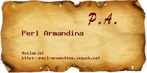 Perl Armandina névjegykártya